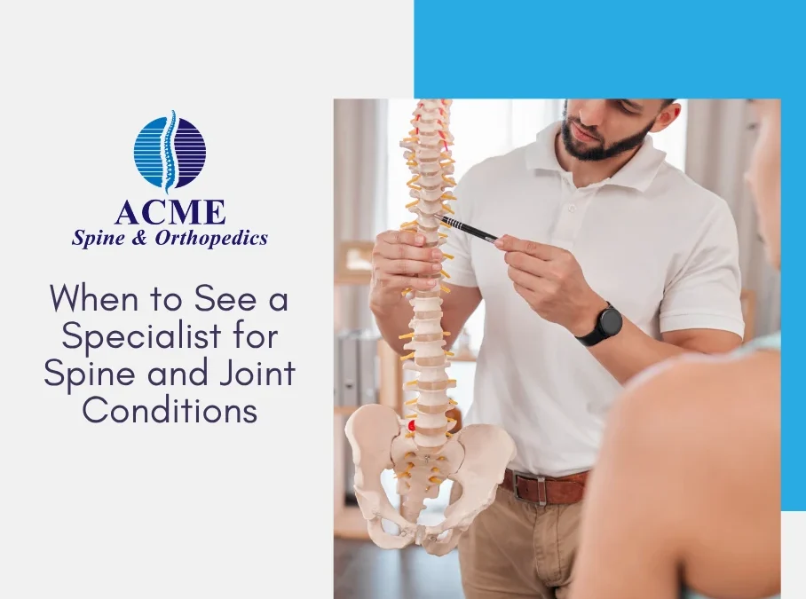 When to See a Specialist for Spine and Joint Conditions